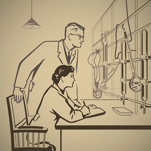 Scientists Working 2 Illustration